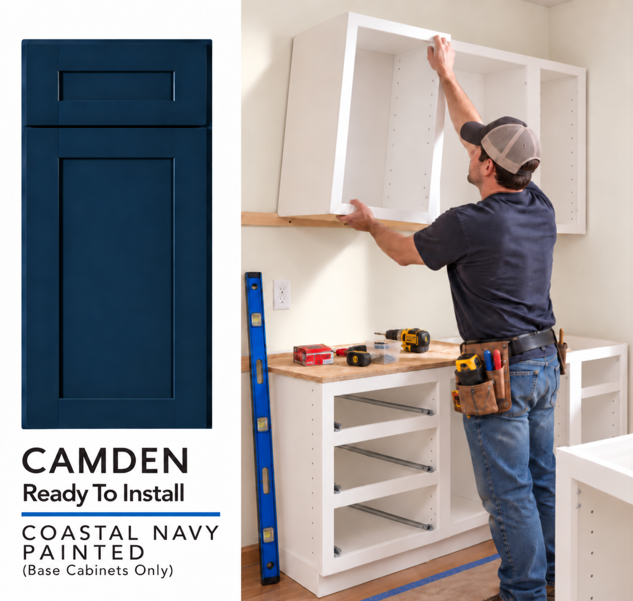 CAMDEN - Coastal Navy - Ready To Install (Assembled)